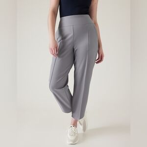 Athleta Stellar Wide Crop Light Gray Pants